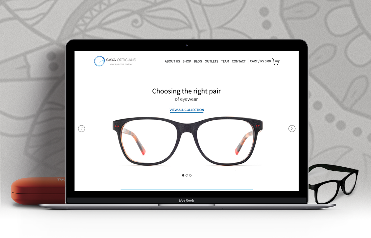 Gaya Opticians – E-commerce – UI Design